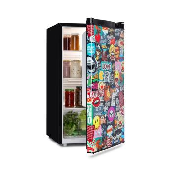 Klarstein Cool Vibe, frigider, A +, 90 l, Concept VividArt, stil mango, negru