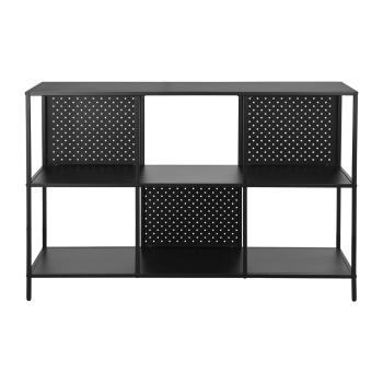 Bibliotecă neagră din metal 120x80 cm Charleston – Støraa