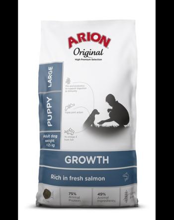 ARION Original Growth Puppy Large Salmon Rice 2 kg hrana catei rase mari, cu somon