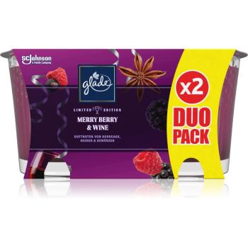 GLADE Merry Berry & Wine lumânare parfumată duo 2x129 g