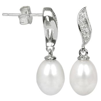 JwL Luxury Pearls Cercei din argint cu perle și zirconiu JL0199