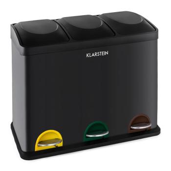 Klarstein Ökosystemcoș de gunoi cupedala 45L (3X15L) BLACK