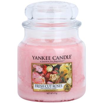 Yankee Candle Fresh Cut Roses lumânare parfumată Clasic mini 411 g