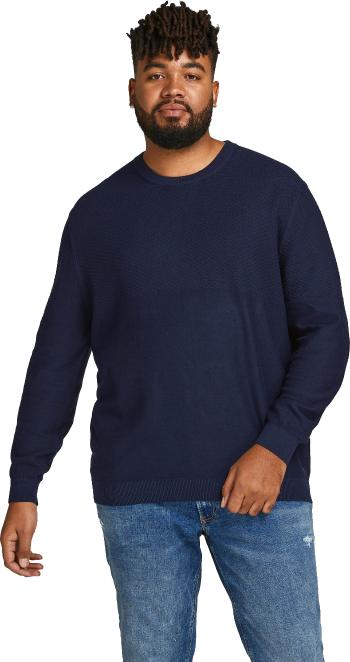 Jack&Jones PLUS Pulover pentru bărbați JPRBLAWINTER 12202997 Maritime Blue XXL