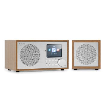 Auna Silver Star Mini Two argintiu/negru, radio cu internet DAB+/FM, WiFi, BT, difuzor TWS