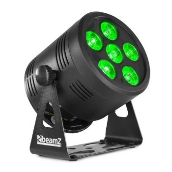 Beamz Professional BBP66 Uplight PAR, reflector LED, 6 W, LED-uri 4 în 1 RGBW, negru