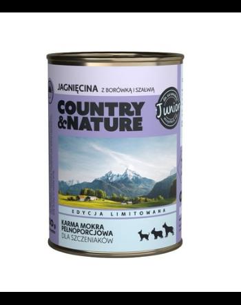 COUNTRY&amp;NATURE Junior Hrana fara cereale pentru catelusi, miel 400 g