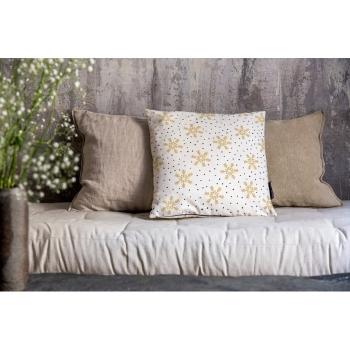 Pernă decorativă 45x45 cm  cu model de Crăciun Golden Snowflakes – Butter Kings