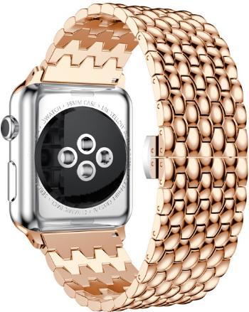 4wrist Brățară din oțel cu model dragon pentru Apple Watch 38/40/41 mm - Rose Gold