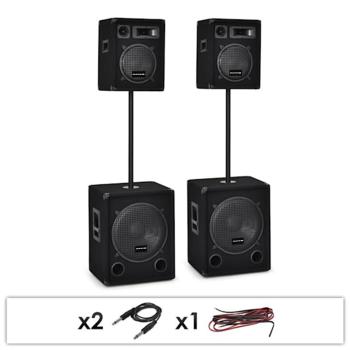 Malone 2.2 boxe pe etaje PA set pasiv 2 x 1200W subwoofer & 2 x 600W difuzoare PA