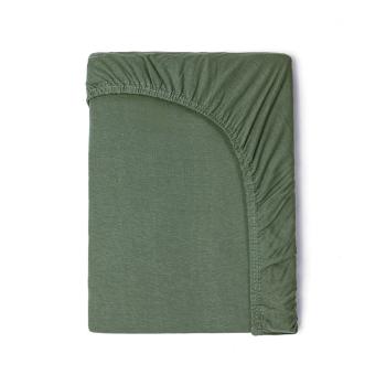 Cearșaf elastic din bumbac pentru copii Good Morning, 60 x 120 cm, verde