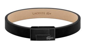 Lacoste Brățară neagră din piele Lacoste Traveller 2040073