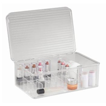 Organizator InterDesign Clarity Lipstick & Cosmetic Box, 27,5x18,5x9,5 cm