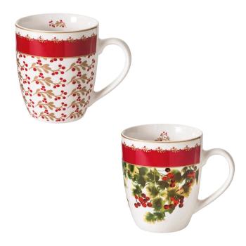 Set 2 căni din porțelan Brandani Mug Le Bacche