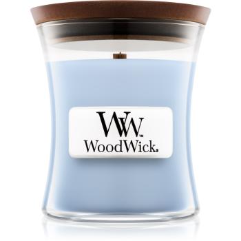 Woodwick Soft Chambray lumânare parfumată  cu fitil din lemn 85 g