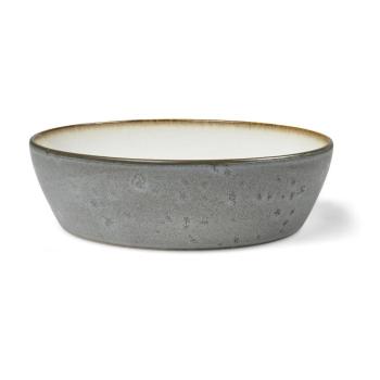 Bol de servire din ceramică și glazură interioară crem deschis Bitz Mensa, diametru 18 cm, gri