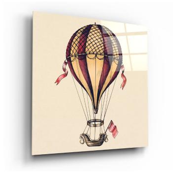 Tablou din sticlă Insigne Ballon Journey Towards Freedom, 60 x 60 cm