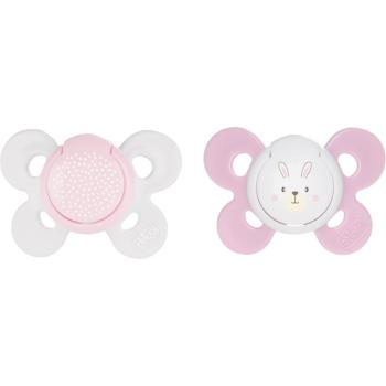 Chicco Physio Comfort 0-6m suzetă Girl-Dots/Rabbit 2 buc