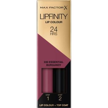 Max Factor Lipfinity Lip Colour ruj cu persistenta indelungata balsam culoare 330 Essential Burgundy