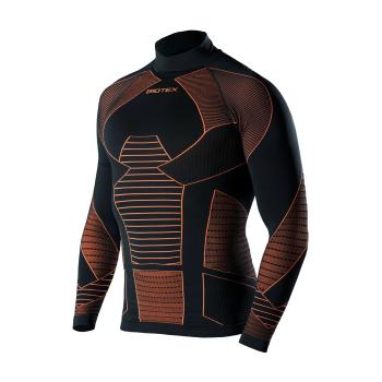 
                 BIOTEX Tricou de ciclism cu mânecă lungă - ICEBREAK - negru/portocaliu  
            
