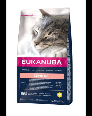 EUKANUBA Cat Senior All Breeds Top Condition Chicken &amp; Liver Hrana uscata pentru pisici senior, cu pui si curcan 2 kg