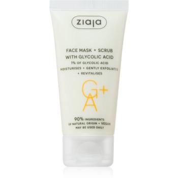 Ziaja Face Mask + Scrub with Glycolic Acid masca exfolianta 55 ml