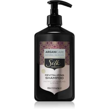 Arganicare Silk Protein șampon revitalizant pentru strălucirea părului slab 400 ml