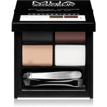 MUA Makeup Academy Pro-Brow paletă fard pentru sprâncene sub formă de pudră compactă culoare Dark 5,9 g