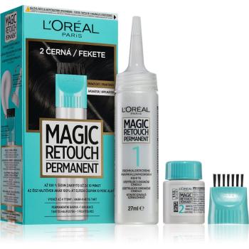 L’Oréal Paris Magic Retouch Permanent culoare de uniformizare pentru rădăcini cu aplicator culoare 2 BLACK