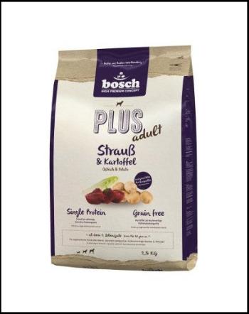 BOSCH Plus Hrana uscata cu strut &amp; cartofi pentru cainii junior cu intolerante alimentare 25 kg (2 x 12,5 kg)