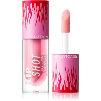 Makeup Revolution Hot Shot Flame Plumping luciu de buze pentru un volum suplimentar culoare Pink Heat 4,6 ml