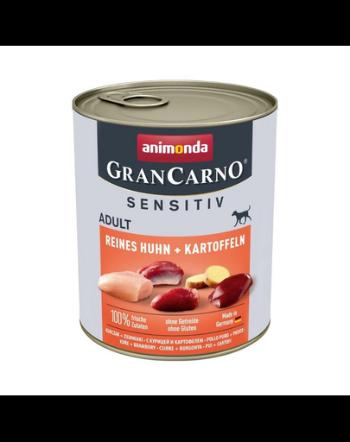 ANIMONDA Grancarno Sensitive 800 g hrana umeda caini adulti sensibili, pui si cartofi