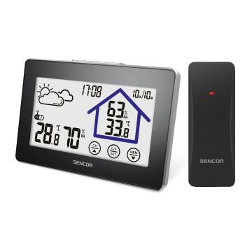 Stație meteo Sencor SWS 2999 cu senzor wireless,negru