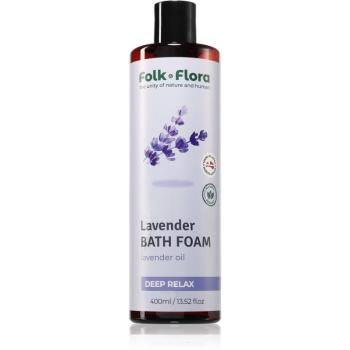 Folk & Flora Lavender spuma de baie cu efect calmant 400 ml