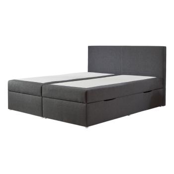 Pat boxspring gri cu spațiu de depozitare 180x200 cm Harry – Rojaplast