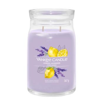 Yankee Candle Lumânare aromatică Signature sticlă mare Lemon Lavender 567 g