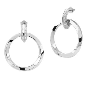 Guess Cercei luxoși din oțel cu cristale Hoops Don`t Lie JUBE01488JWRHT/U