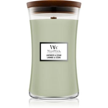 Woodwick Lavender & Cedar lumânare parfumată 610 g
