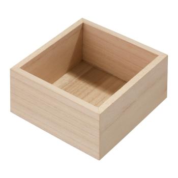 Organizator de bucătărie din lemn paulownia iDesign, 12,7 x 12,7 cm