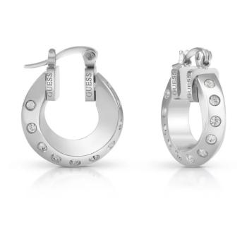 Guess Cercei cercuri din oțel cu cristale Hoops Don`t Lie JUBE01487JWRHT/U