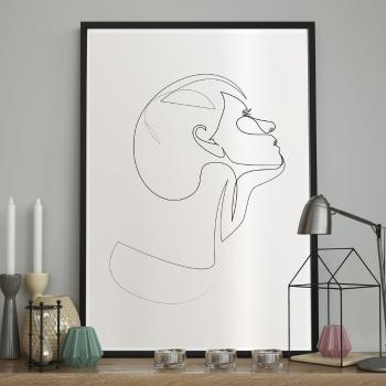 Poster cu ramă pentru perete SKETCHLINE/FACE, 50 x 70 cm