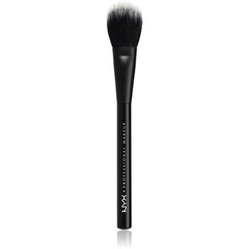 NYX Professional Makeup Pro Dual Fiber Powder Brush perie pentru blush, contur și iluminator