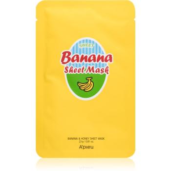 A’pieu Banana mască textilă nutritivă pentru strălucirea și netezirea pielii 23 g