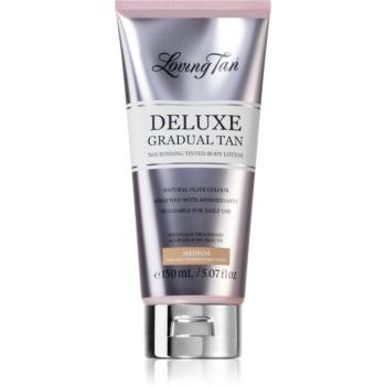 Loving Tan Deluxe Gradual Tan lotiune de corp hranitoare pentru a scoate in evidenta bronzul culoare Medium 150 ml