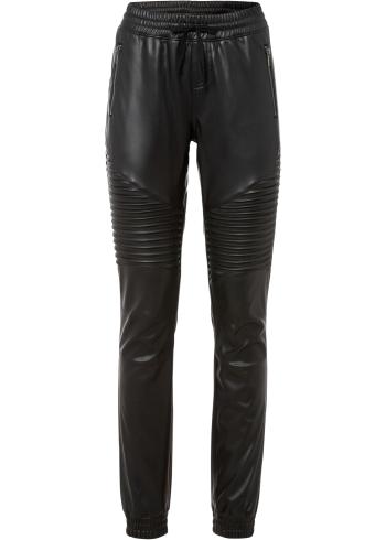 Pantaloni biker din imitaţie piele