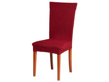 Husa pentru scaun universala - catifea de Manchester - visiniu - Mărimea scaun 38x38 cm, inaltime spata
