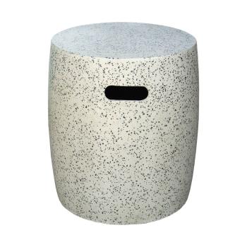 Masă auxiliară de grădină rotundă din ciment terrazzo ø 40 cm Terrazzo – LDK Garden