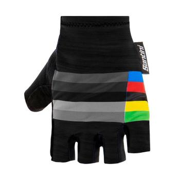Santini UCI RAINBOW mănuși - black 