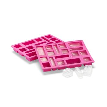 Formă din silicon pentru gheață in formă de cărămidă LEGO® Ice, roz