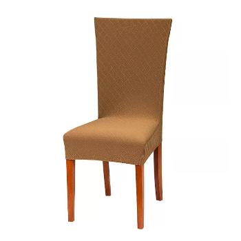 Husa pentru scaun in carouri - Maro - Mărimea perna 38x38 cm, spatar inaltim